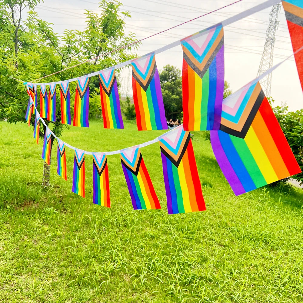 rainbow Flags 14x21cm20pcs /set gay pride rainbow Peace Flag Pride Flag