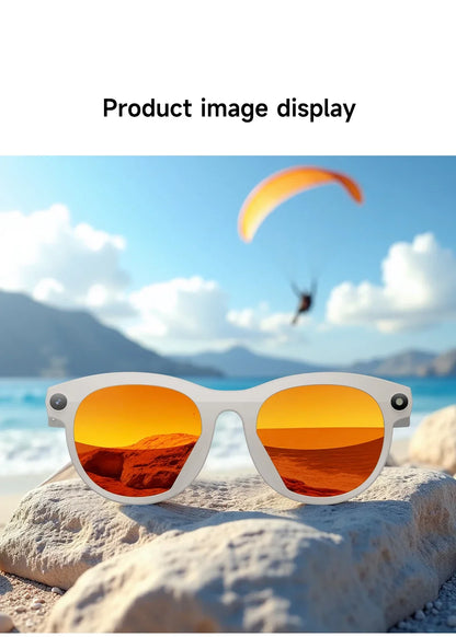 New Smart Glasses Men 8MP Camera WiFi Bluetooth Touch Control IP65 Waterproof AI Translation Noise Cancelling AI Glasses Women