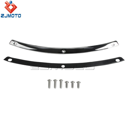Steel Motorcycle Front Windshield Trim W/ Rubber Gasket For Harley Electra Street Tri Glide Touring Windscreen Strips 1996-2013