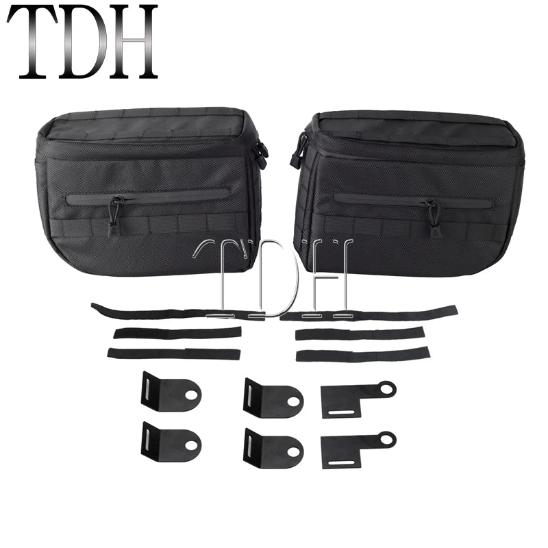 Motorcycle Saddlebag Side Tool Luggage Bag For Harley Dyna Softail Sportster XL Street Bob Low Rider FXD FXBB Travel Saddle Bags