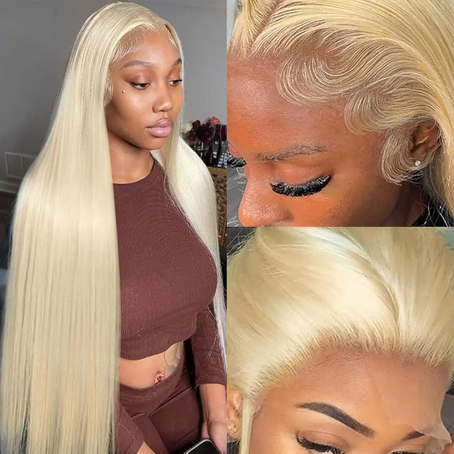 613 Honey Blonde Straight 250% 30 40 Inch Human Hair Wigs 13x6 Hd Lace Frontal Wig Brazilian Raw Hair 13x4 Hd Lace Front Wigs