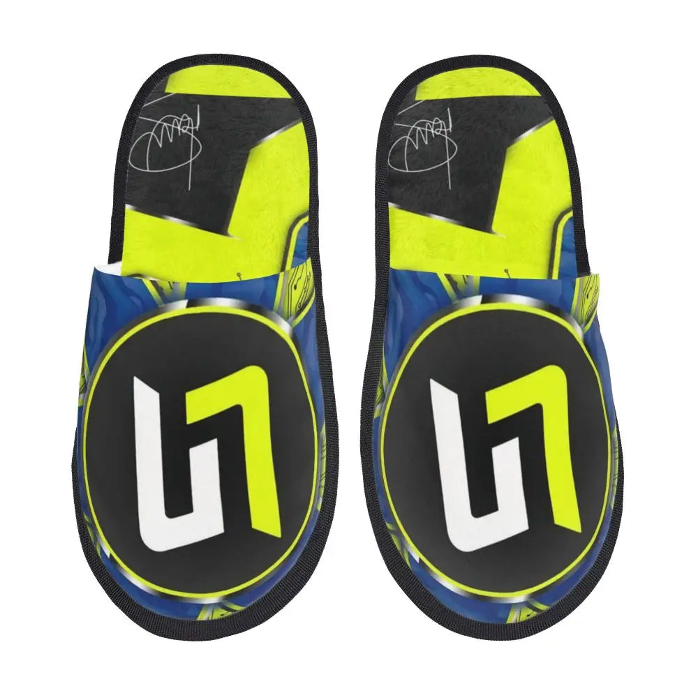 Custom British Lando Norris Racing Driver Guest Slippers for Spa Women House Slipper