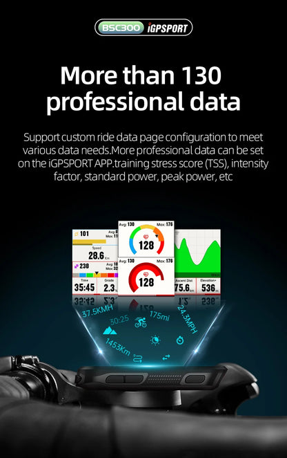 iGPSPORT BSC300 BSC 300 Yellow Computer ANT+ Wireless Bike Speedometer Bluetooth GPS route navigation notification Odometer