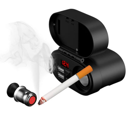 Moto Dual USB Port Adapter Multifunction Power Supply Quick Charging Cigarette Lighter Clock Voltmeter Motorcycle Accessories