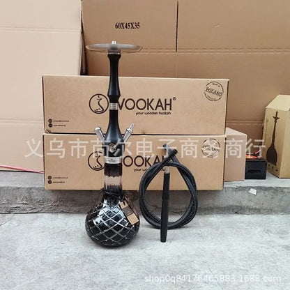 Mr Wood Hookah Shisha Set Wooden Material Hookah Arabian 1 Single-tube Premium Hookah