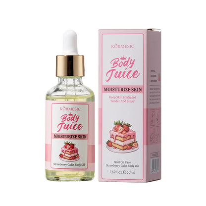 KORMESIC Strawberry Cake Body Oil - Hydrating Moisturizing Nourishing Skin Long-lasting Sweet Fragrance For All Skin Types