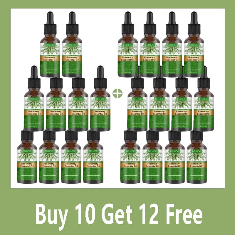 Natural Rosemary Hair Growth Essential Oil  Strengthening Nourishing Moisturing Softening Luster Shiny Hair Care Healthy