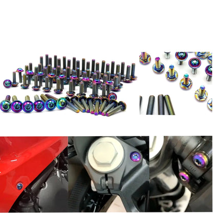 195pcs Burn Titanium screw Fairing Screws Bolt Kit for Suzuki GSXR600 GSXR1000 Hayabusa GSX1300R GSX600F GSX750F SV1000 SV650