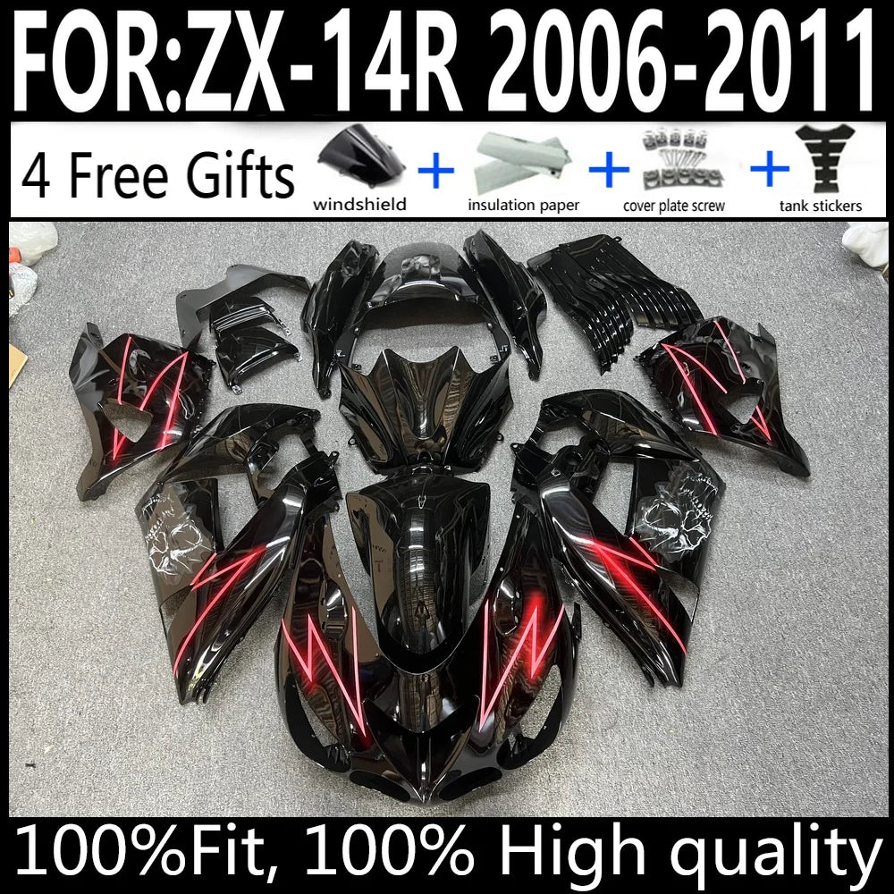Kawasaki ZX-14R 06 07 08 09 10 11 ZX14R 2006-2011 Motorcycle Fairings Kit ABS Plastic Body Work Cowling Set Full Body