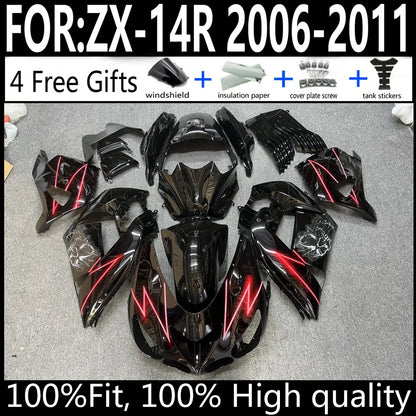 Kawasaki ZX-14R 06 07 08 09 10 11 ZX14R 2006-2011 Motorcycle Fairings Kit ABS Plastic Body Work Cowling Set Full Body