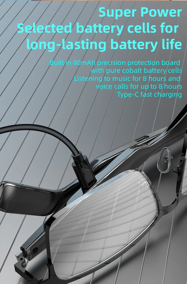 SG-17 Pro 2025 New Bluetooth Smart Glasses Anti-Blue Light Sunglass Music Player Voice Assistant Outdoor Sports Smart Sunglasses