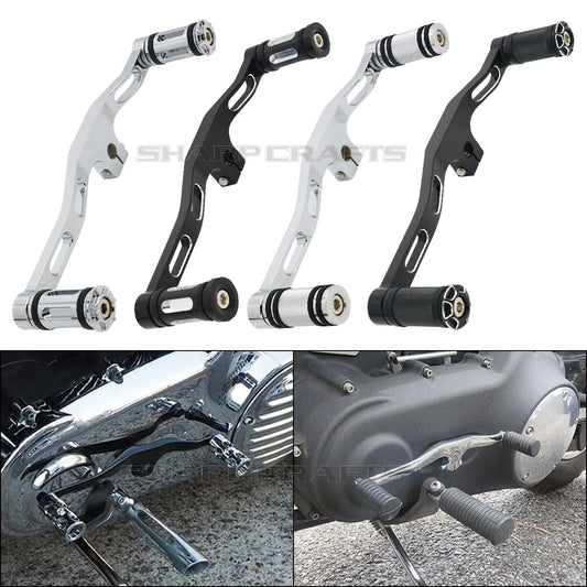 For Harley Dyna Street / Fat Bob Low Rider Super / Wide Glide Motobike CNC Mid-Controls Heel Toe Shifter Lever Shift With Pegs