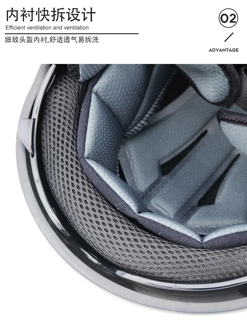 HOT DOT Approved Open Face 3/4 Motorcycle Helmet with Build-In Bluetooth Headset Earphone and Detachable Liner for honda