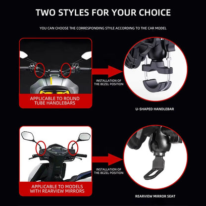 Mobile Phone Holder With Shock Absorber Module Adjustable at Any Angle for Motorcycle Scooter ATV bike Cell Phone Bracket