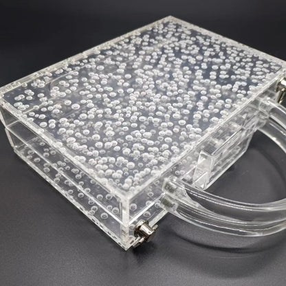 Acrylic Bubble Transparent Bag New Trendy Evening Clutch Handbag Designer Luxury Brand Bags Square Women's Shoulder Tote Wallet