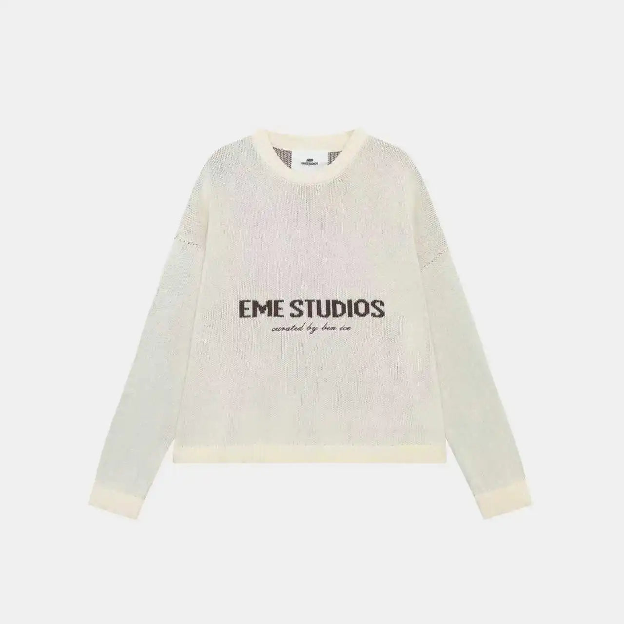 2026 EME Studio Winter Spain Version Of The Letter Printed Shirt New Unisex Loose Couple Personality Casual Fashion Sweater