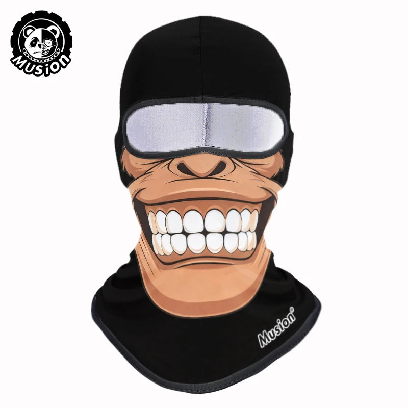 Windproof Dustproof Music Balaclava Riding Mask Funny Skeleton Street Style Personalized Motorcycle Skiing Fishing  Sports Hat