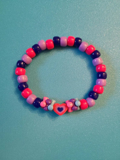 Rainbow Kandi Pride Bracelet Handmade Beaded Stretch Bracelet For Festival & Party