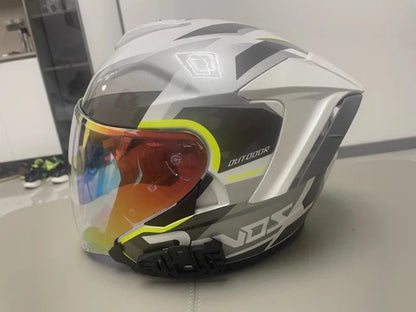 RSV DOT Motorcycle Helmet Double Visor 3/4 Half Helmets Scooter Casco Moto for Men Women Capacete Motorcycle Street Bike Gear