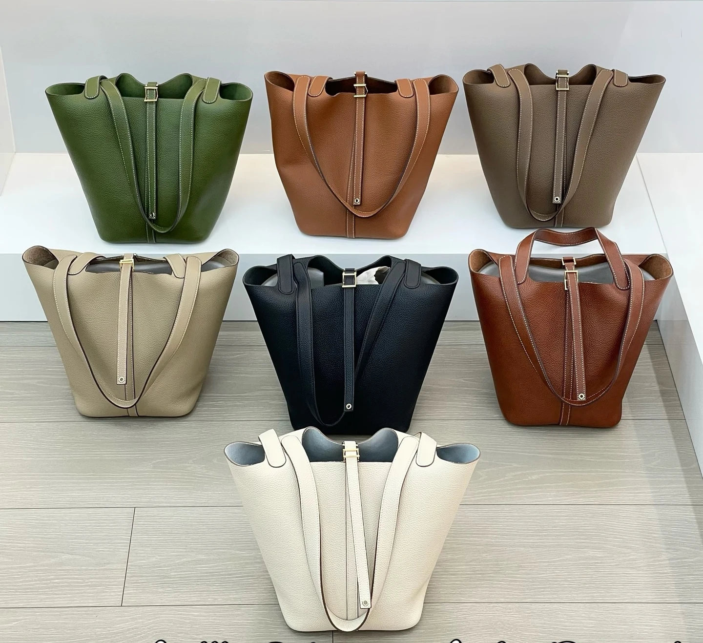 Mendy Large Women's Bag Vintage Leather Bucket Bag 26CM Tote Hobo Bag for Women Soft Leather Underarm Shoulder Purse Handbag New