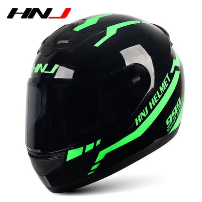 HNJ Men Motorcycle Helmet Women Full Face Helmet Riding Personality Horn Pink Helmet DOT Certification casco moto