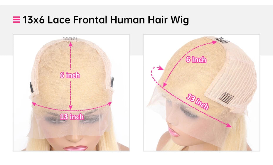 38 Inches 220 Density 360 Lace Frontal Wigs Straight Lace Frontal Wig 13x4 13x6 Blonde 613 Lace Front Human Hair Wigs For Women