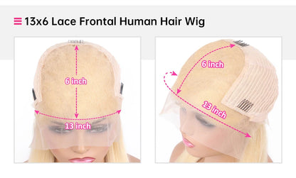 38 Inches 220 Density 360 Lace Frontal Wigs Straight Lace Frontal Wig 13x4 13x6 Blonde 613 Lace Front Human Hair Wigs For Women