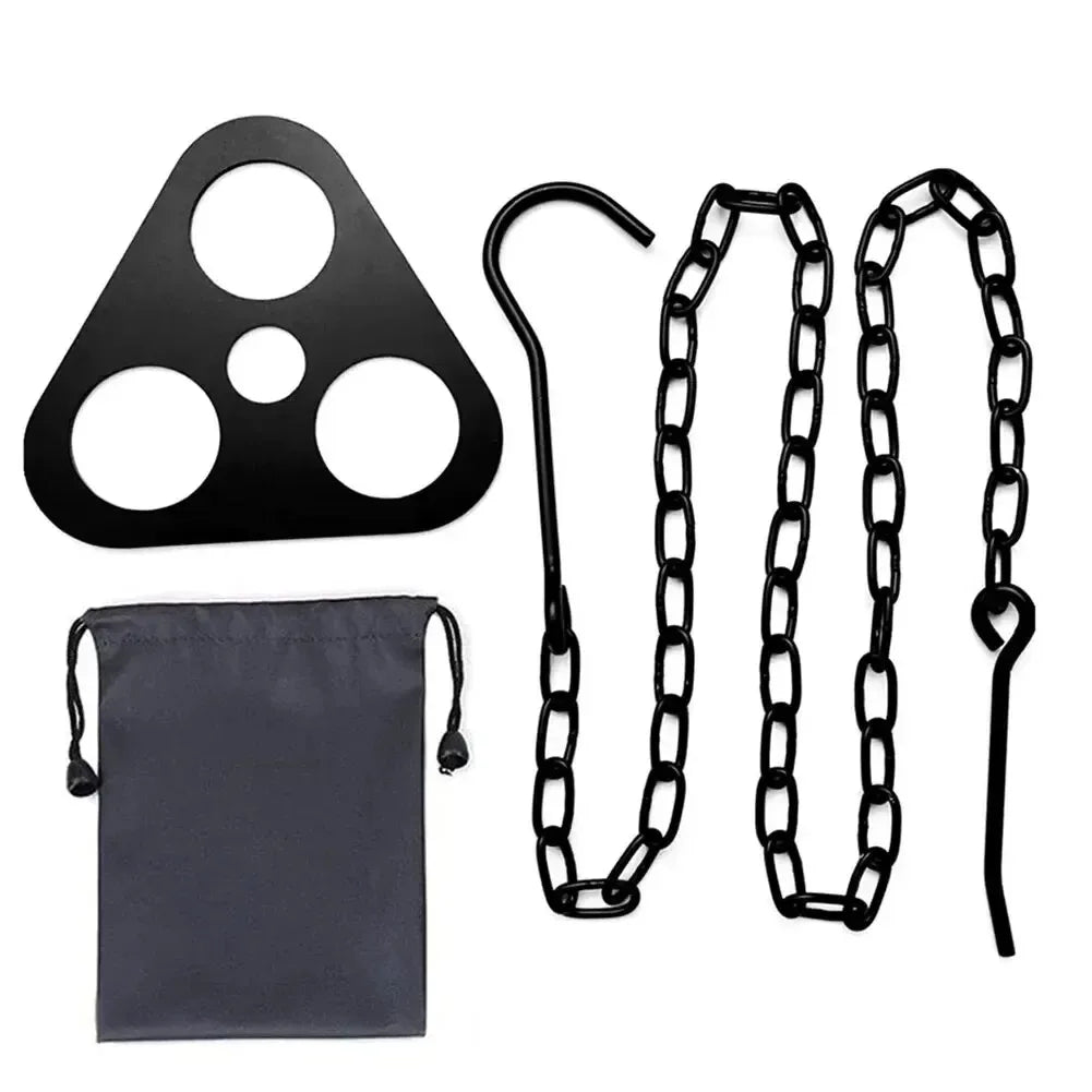 1Pc Portable Camping Gear and Equipment Detachable Outdoor Barbecue Tripod Hanging Rack Campfire Cooking Accessories Set