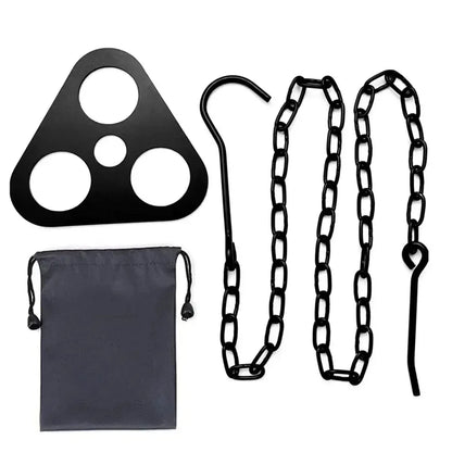 1Pc Portable Camping Gear and Equipment Detachable Outdoor Barbecue Tripod Hanging Rack Campfire Cooking Accessories Set
