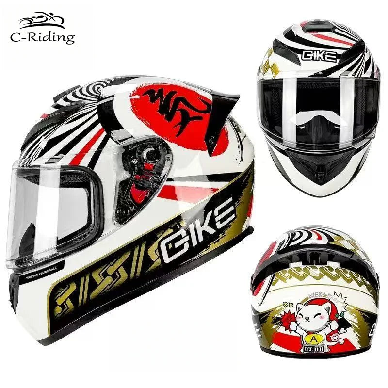 Adult Helmets For Motorcycle Full Face Helmet HD Visors Capacete De Moto Capacetes DOT Approved