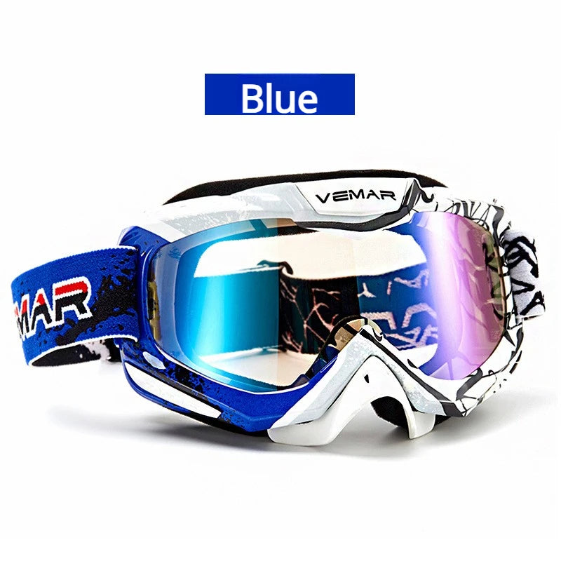 VEMAR Detachable Motorcycle Helmet Goggles Cycling Glasses Man Windproof Dust-proof Motocross Face Mask Goggles Glasses Block UV