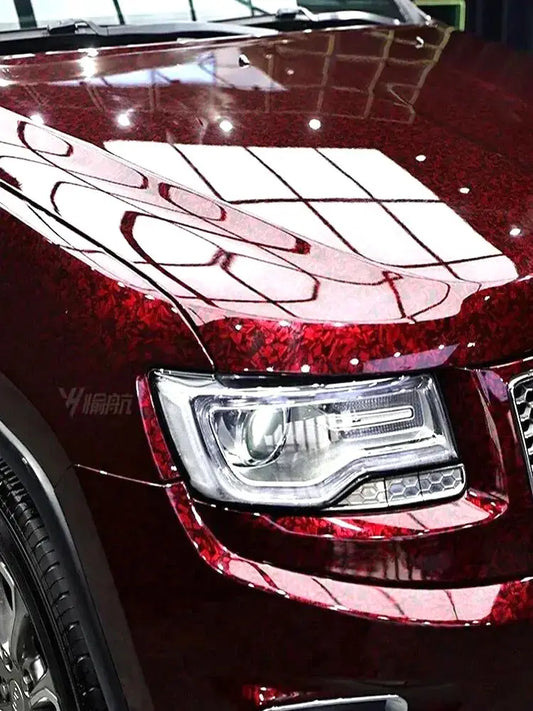 Ultra Glossy Red Metallic Car Vinyl Wrap Film Wrapping Foil Car Sticker Decal For Motor Computer Furniture Auto Graphic