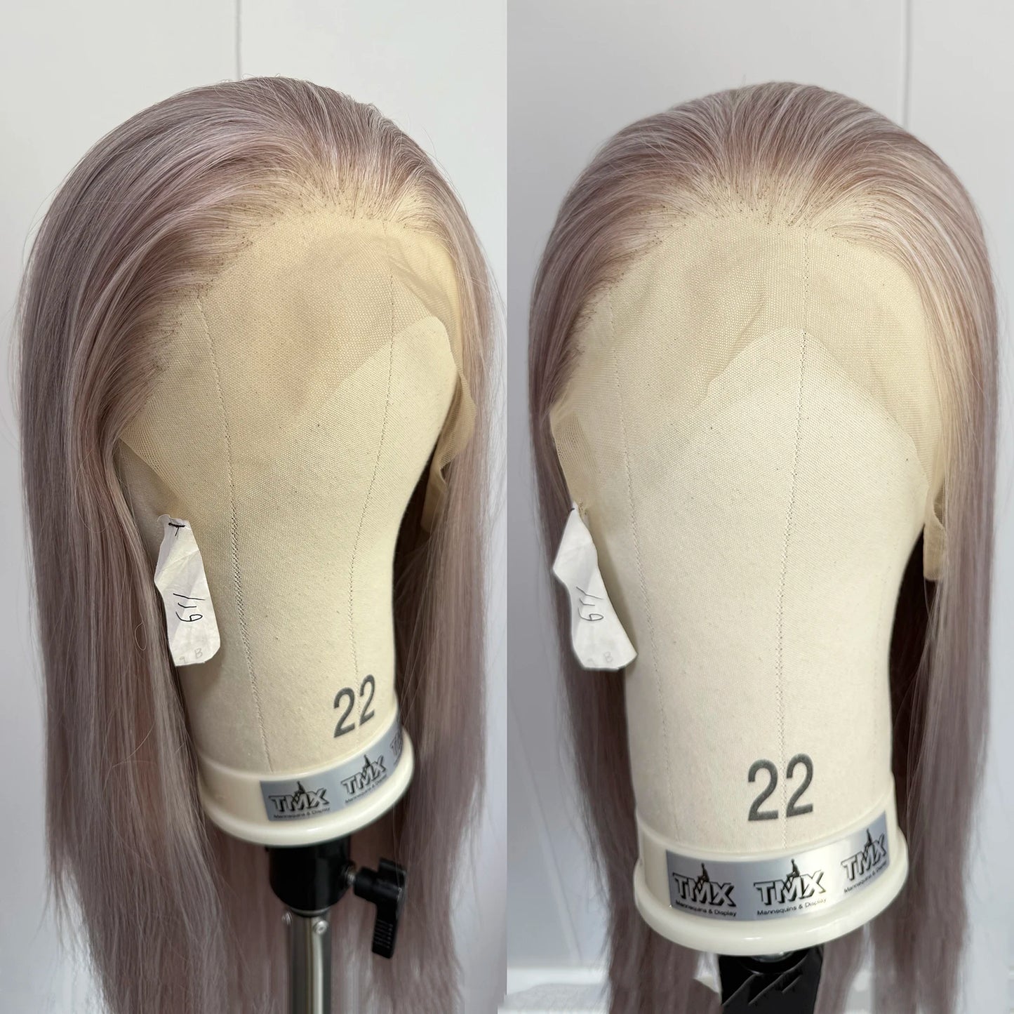 Dark Ash Pink Long Silky Straight Wig Mix Color 13x4 Lace Front Wigs for Women Synthetic Hair Natural Daily Wear Heat Resistant