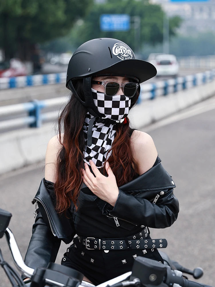 Summer breathable retro cruise motorcycle helmet for men and women electric motorcycle half helmet day American pedal scoop helm