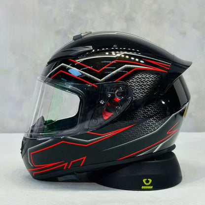 Unisex Design Little Turtle Model Full Face Motorcycle Helmet Reduces Wind Noise and Buffeting for Peaceful Riding All Seasons