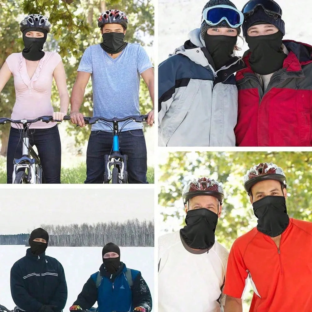 1/2/3 piece neutral printed balaclava facial mask, lightweight and breathable, suitable for skiing, football, cycling