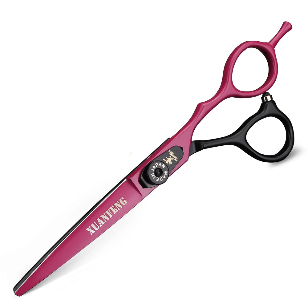 Spring clip screw double color hair scissors 6 inch 9cr18 steel barber cutting scissors and thinning scissors