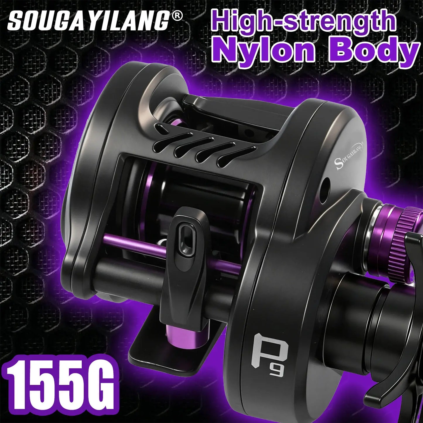 Sougayilang P9-DC Round Baitcasting Reel Electronic DC Brake System 7.2:1 Gear Ratio Ultralight Casting Fishing Reel Saltwater