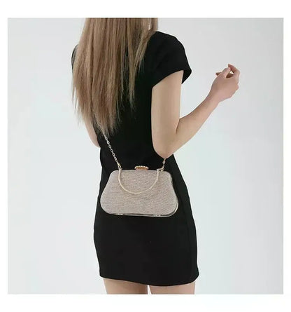 Luxury High Design Women Evening Bag Brand Party Banquet Glitter Bag for Ladies Wedding Clutch Handbag Shoulder Bag Chain Bolsas