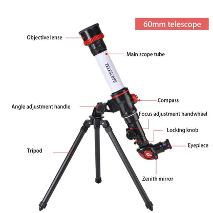 HD Professional Astronomical Telescope Powerful Monocular Long Range Binoculars Space Moon Portable Gifts for Kid Students