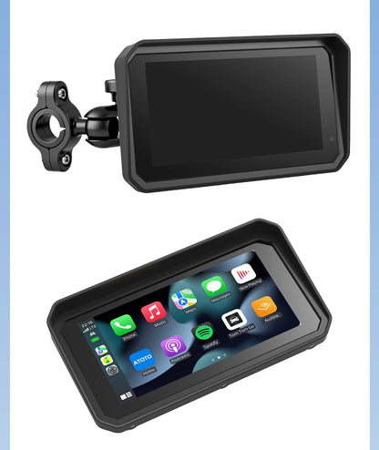 6.25 Inch Portable Quick Disassembly Motorcycle Carplay Android Auto GPS for Moto Navigation IP67 Waterproof IPS Display TPMS