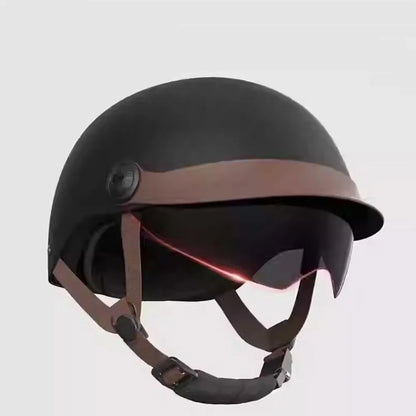 Vintage Ultra Light Electric Bicycle Helmet Sunscreen Breathable Motorcycle Half Helmet Fall Prevention Safety Helmets Riding