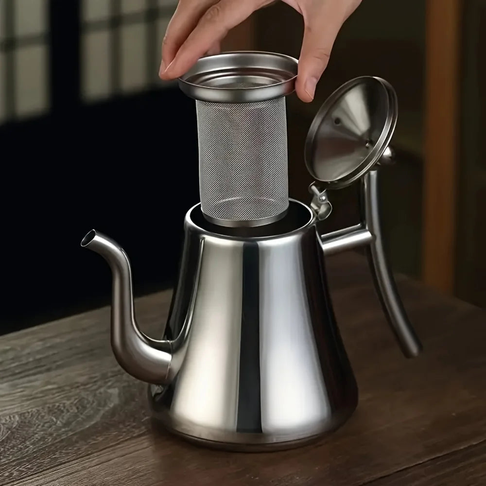 Coffee Pot Set with Filter - 1L/1.5L/2L Capacities Heat Resistant Tea Kettle for Restaurant  teapot Home Use -