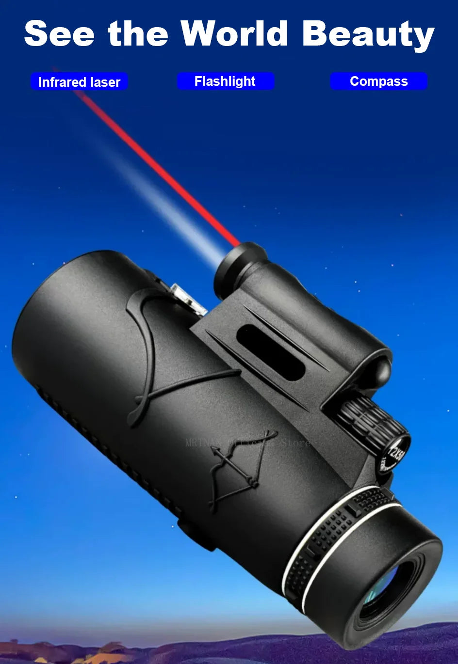 50x60 Powerful Zoom HD Bak4 Portable Powerful Binoculars Long Range Professional Telescope Monocular for Hunting