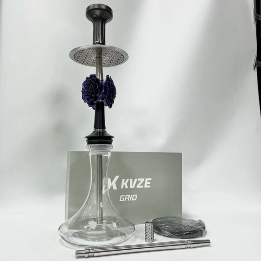MOZE KVZE Grid ROSE Hookah Shisha Set Arabic Hookah Single Tube