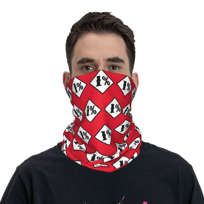 Custom 1 Percenter Essential Sons Bandana Neck Gaiter for Ski Camping Men Women Wrap Scarf TV Show Anarchy Headband Warmer