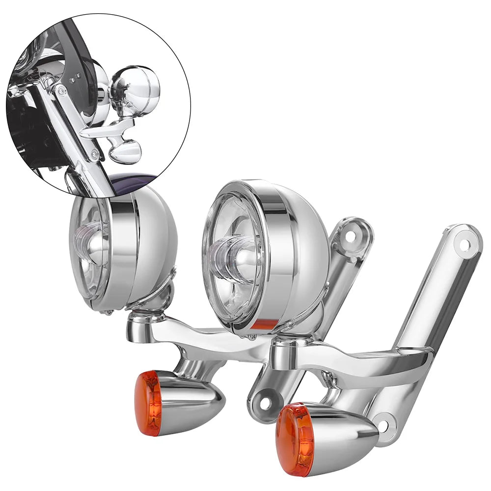 for Harl-ey Auxiliary Lighting Auxiliary Lighting Brackets Fog Light for Ha-rley Cvo Street Glide Flhx 2006-2020 Frame Parts