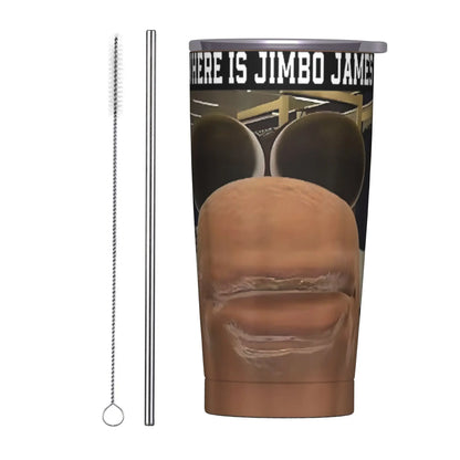 Marcus The Worm Christmas Meme  Tumbler With Straw  Stainless Steel Travel Mugs Double Wall Vacuum Insulated