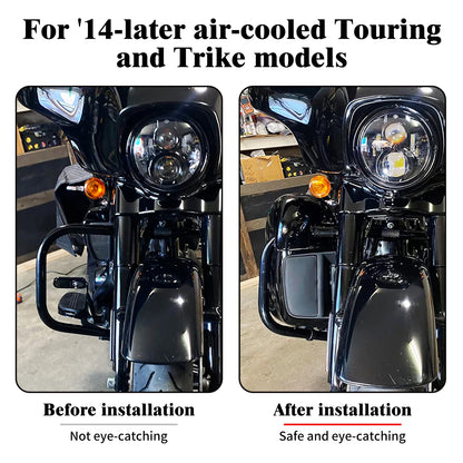 Lower Vented Leg Fairing Glove Box Motorcycle With LED Light For Harley Touring Road King FLHR Street Glide FLTRX FLHTK 2014-Up