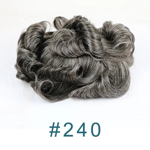 26mm Loose Curly 0.06mm Natural Hairline Men Toupee Ultra Thin Skin Full VLoop 1B80 613# Blonde Male Human Hair Prosthesi System